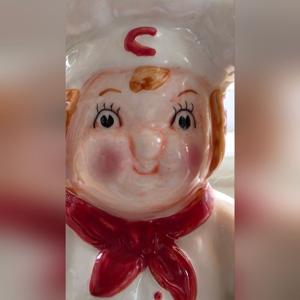 Campbell's Red & White Ceramic Twin Sponge Holder Vintage - Picture 8 of 8